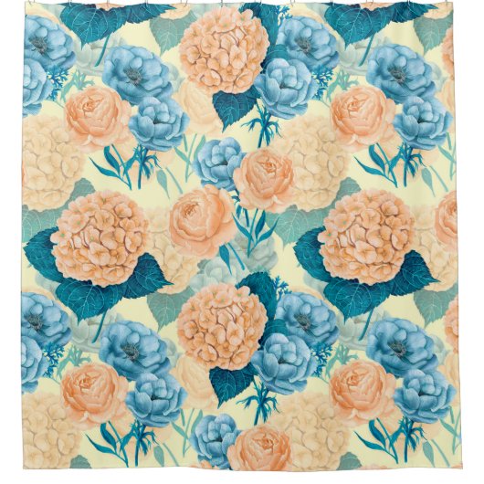 Waterverf van voorjaarstuin douchegordijn (Voorkant)