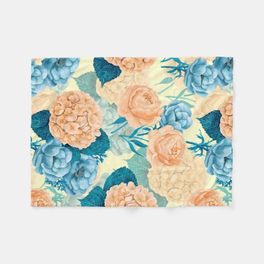 Waterverf van voorjaarstuin fleece deken (Voorkant (Horizontaal))