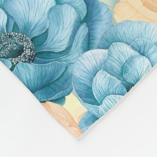 Waterverf van voorjaarstuin fleece deken (Hoek)