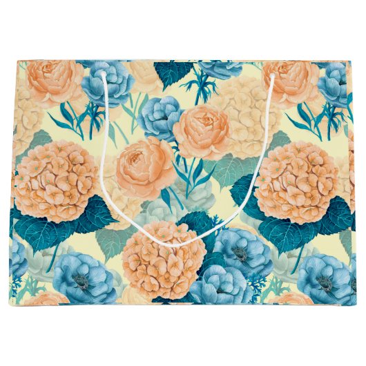 Waterverf van voorjaarstuin groot cadeauzakje (Voorkant)