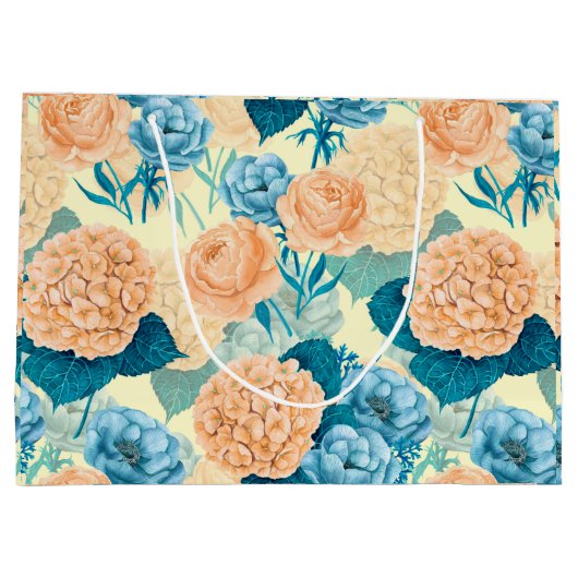 Waterverf van voorjaarstuin groot cadeauzakje (Achterkant)