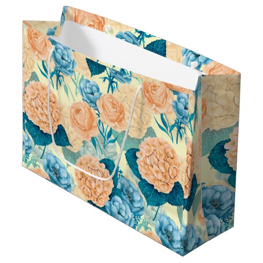 Waterverf van voorjaarstuin groot cadeauzakje (Voorkant Gekanteld)