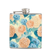 Waterverf van voorjaarstuin heupfles (Voorkant)