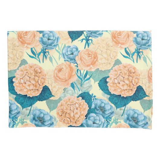 Waterverf van voorjaarstuin kussensloop (Voorkant)