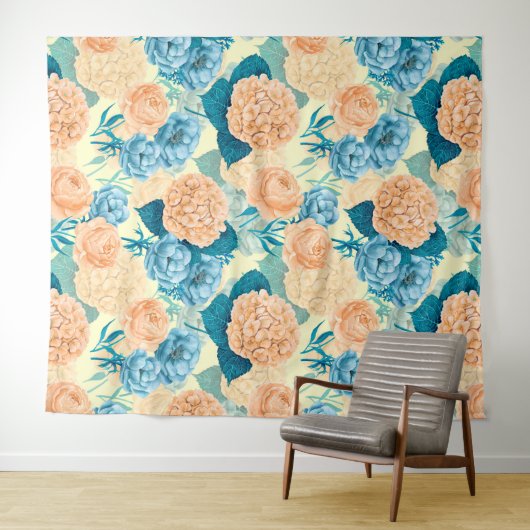 Waterverf van voorjaarstuin wandkleed (In Situ (horizontaal))