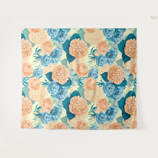 Waterverf van voorjaarstuin wandkleed (Voorkant (horizontaal))