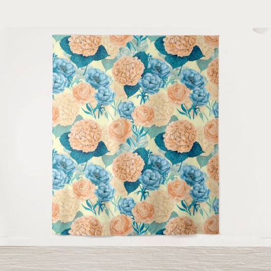 Waterverf van voorjaarstuin wandkleed (Voorkant)