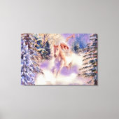  Waterverf van Vrouw met een paard Canvas Afdruk (Voorkant)