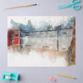 Waterverf van vuurtoren en oceanen - Afgiftepapier Tissuepapier (Craft)