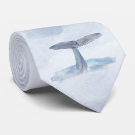 Waterverf van walvis stropdas