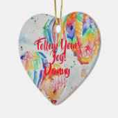 Waterverf van warme luchtballon Childs Naam Decora Keramisch Ornament (Links)