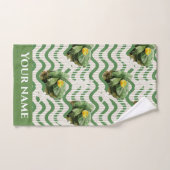 Waterverf van waterlelies, naadloos gestript bad handdoek (Handdoek)