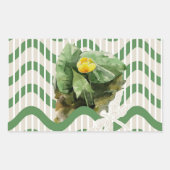 Waterverf van waterlelies, naadloos gestript rechthoekige sticker (Voorkant)