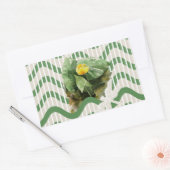 Waterverf van waterlelies, naadloos gestript rechthoekige sticker (Envelop)