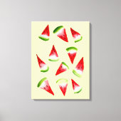 Waterverf van watermeloenen canvas afdruk (Voorkant)