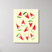 Waterverf van watermeloenen canvas afdruk (Voorkant)