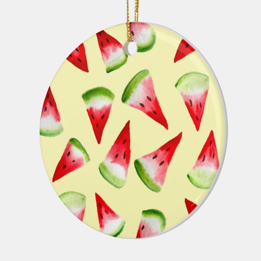 Waterverf van watermeloenen keramisch ornament (Links)