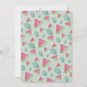 Waterverf van watermeloenen met handbeschilderd kaart (Achterkant)