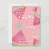 Waterverf van watermeloenen met handbeschilderd kaart (Voorkant)