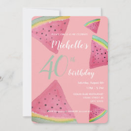 Waterverf van watermeloenen met handbeschilderd kaart