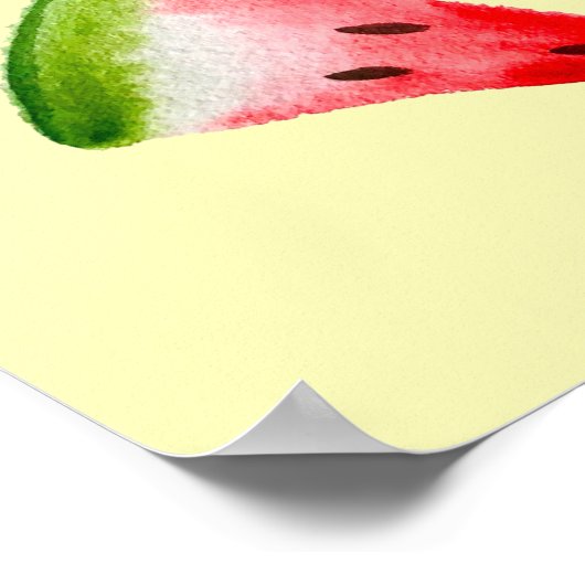 Waterverf van watermeloenen poster (Hoek)