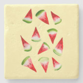 Waterverf van watermeloenen stenen onderzetter (Voorkant)