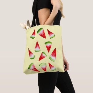 Waterverf van watermeloenen tote bag