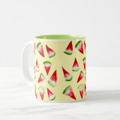 Waterverf van watermeloenen tweekleurige koffiemok (Voorkant links)