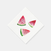 Waterverf van watermeloenslakken servet (Hoek)