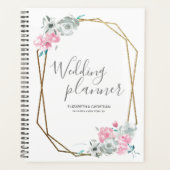 Waterverf van weddenschap met bloem lijst planner (Voorkant)
