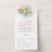 Waterverf van weddenschapskisters RSVP All In One Uitnodiging (Binnen)