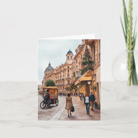 Waterverf van Wenen Oostenrijk Kaart (Voorkant)