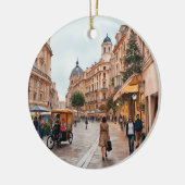 Waterverf van Wenen Oostenrijk Keramisch Ornament (Links)