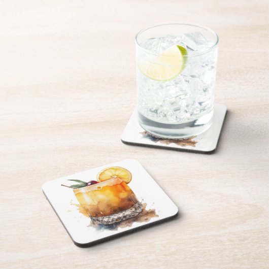 WATERVERF VAN WHISKEY SOUR BIER ONDERZETTER (Rechterzijde)