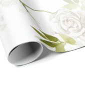 Waterverf van White Daisy Floral  Cadeaupapier (Rol Hoek)