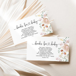 Waterverf van wildbloemboeken voor baby informatiekaartje