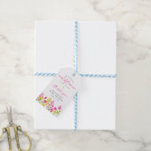 Waterverf van wilde Baby showers Floral Hartelijk Cadeaulabel (Met Touw)