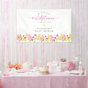 Waterverf van wilde Baby showers Spandoek