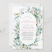 Waterverf van wilde bloemen Baby shower per post Kaart (Voorkant)