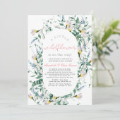 Waterverf van wilde bloemen Baby shower per post Kaart (Staand voorkant)