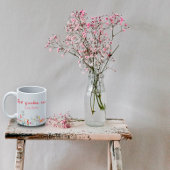 Waterverf van wilde bloemen, beste grootmoeder ooi koffiemok