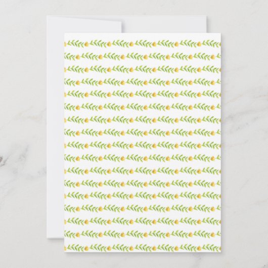 Waterverf van wilde bloemen - Birthday Party Kaart (Achterkant)