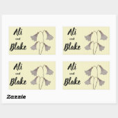 Waterverf van wilde bloemen Botanische bloemen Rechthoekige Sticker (Vel)