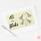 Waterverf van wilde bloemen Botanische bloemen Rechthoekige Sticker (Envelop)