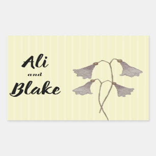 Waterverf van wilde bloemen Botanische bloemen Rechthoekige Sticker