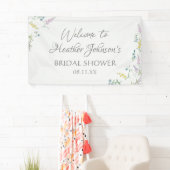 Waterverf van wilde bloemen Elegant Floral Vrijgez Spandoek (Insitu)