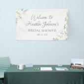Waterverf van wilde bloemen Elegant Floral Vrijgez Spandoek (Beurs)