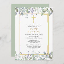 Waterverf van wilde bloemen Floral Baptism Christe