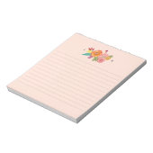 Waterverf van wilde bloemen Floral bouquet Initial Notitieblok (Linkerzijde)