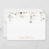 Waterverf van wilde bloemen  Floral, gepersonalise Notitiekaartje (Voorkant)
